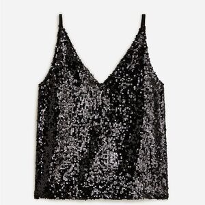 J. Crew Black Sequin Tank Top